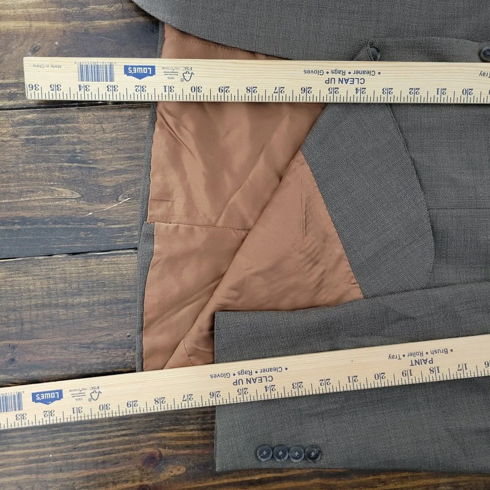 JOS A BANK Men's Sport Coat Blazer Two Button MODEL 500‎ Brown Wool Size 46R